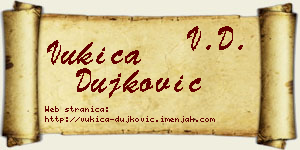 Vukica Dujković vizit kartica